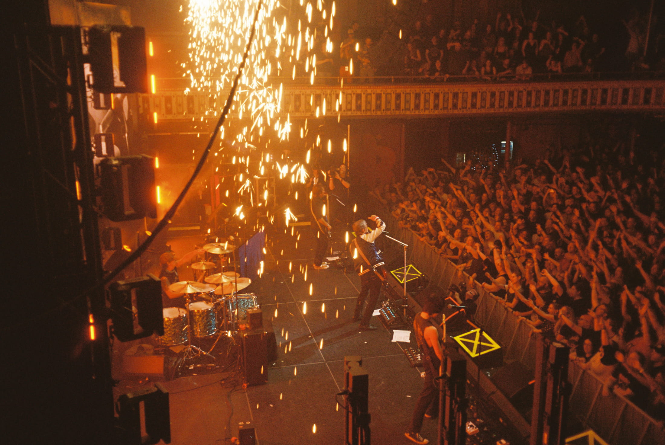 a rock band performing a concert
